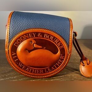 Dooney & Bourke All Weather Leather 2 Duck Bag in Blue/Florentine Natural Trim